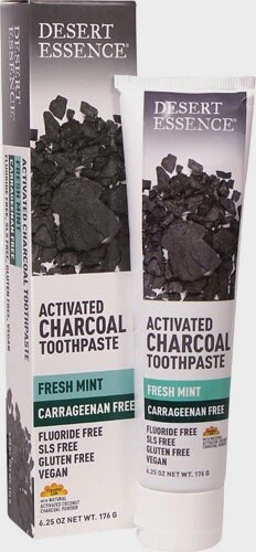 Desert Essence , Activated Charcoal Toothpaste Fresh Mint, Oz: 6.25