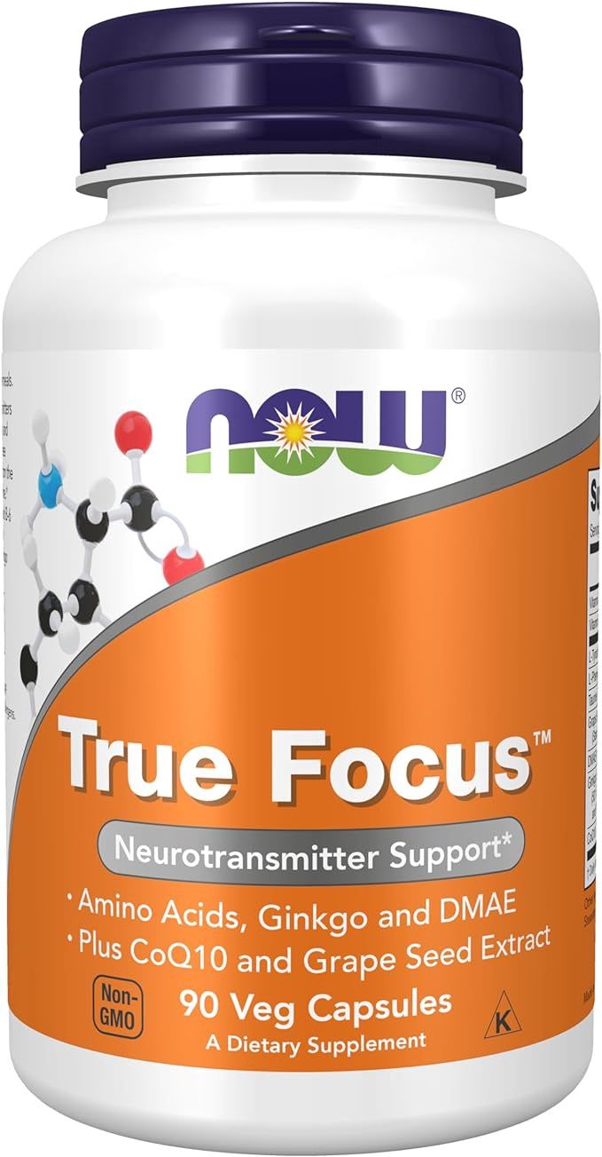 NOW Supplements , True Focus - 90 Veg Capsules, CAPSULE: 90