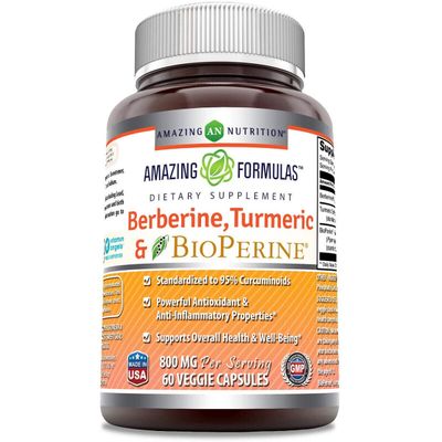 Amazing Nutrition , Berberine Turmeric 800Mg  60 Vcap