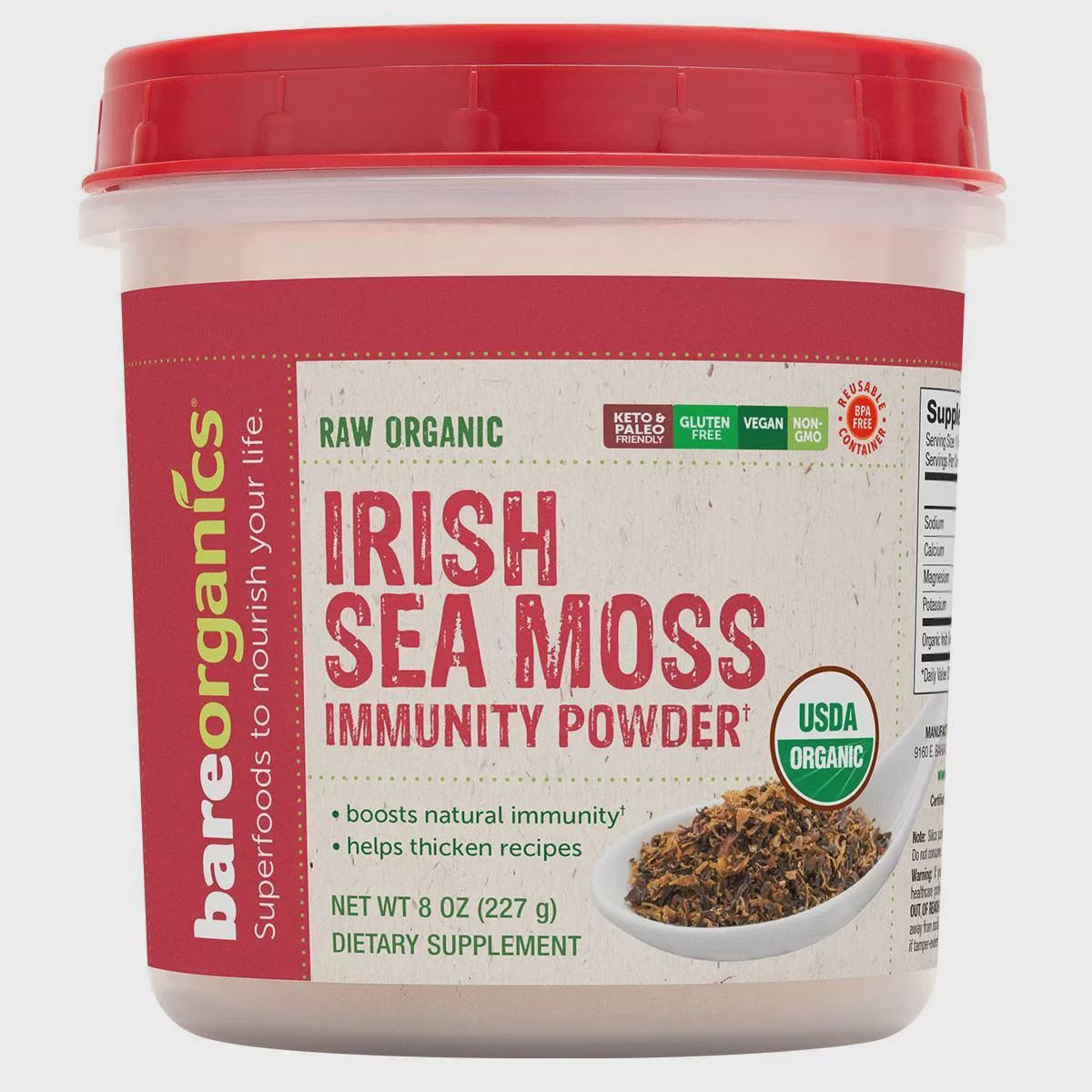 Bareorganics , Irish Moss Pwdr