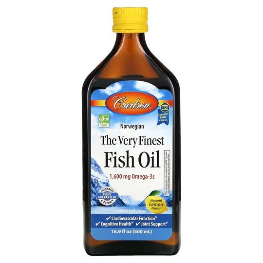 Carlson Laboratories , Norwegian, The Very Finest Fish Oil, Natural Lemon , 1,600 Mg