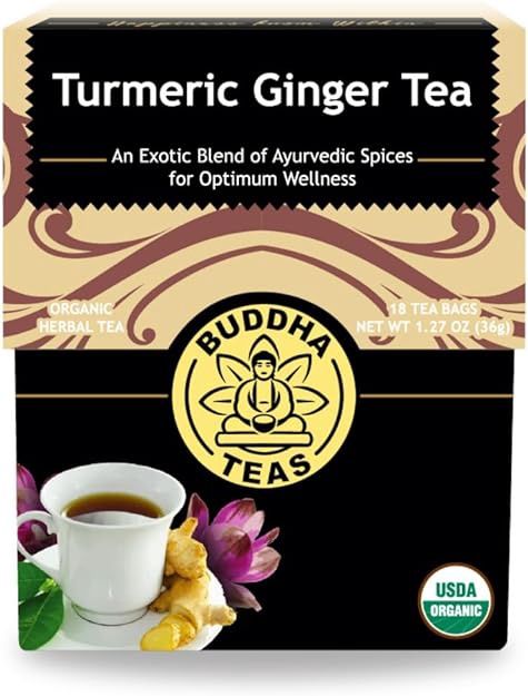 BUDDHA TEAS , Organic Turmeric Ginger Tea