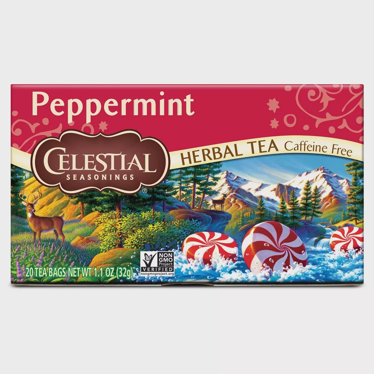 CELESTIAL SEASONINGS , Herbal Tea, Peppermint, Caffeine Free