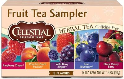 CELESTIAL SEASONINGS , Fruit Tea Sampler, Caffeine Free, 5 Flavors