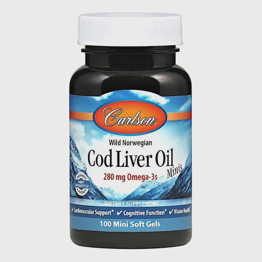 Carlson Laboratories , Wild Norwegian, Cod Liver Oil Minis 280 Mg Omega-3S + 10 Mcg (400Iu) D3