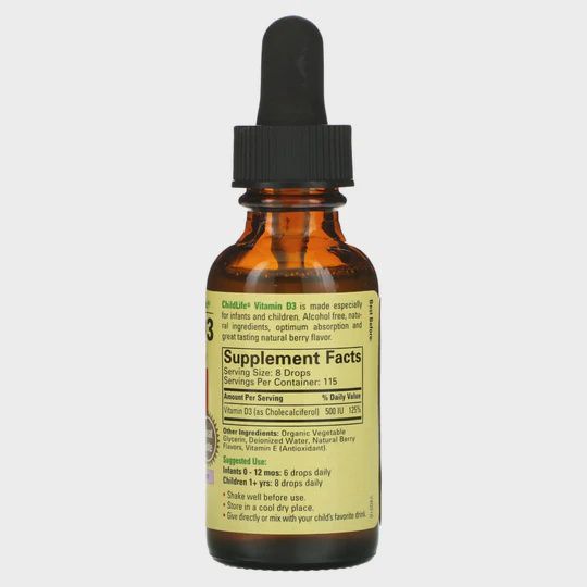 Childlife , Organic Vitamin D3 Drops Berry