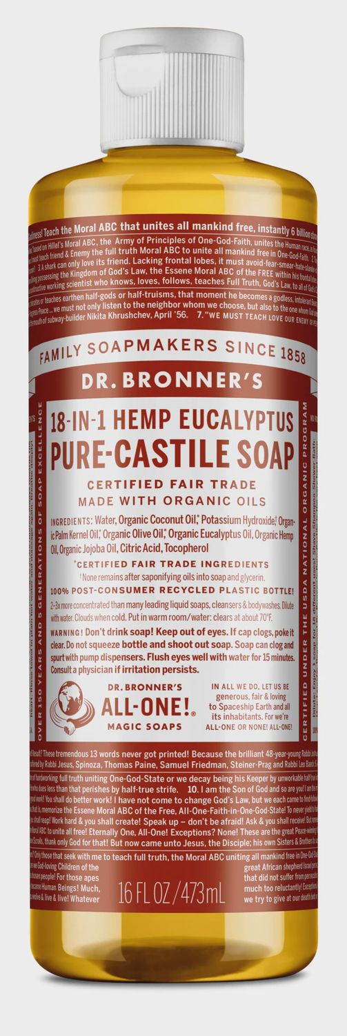 Dr Bronner , Castile Liquid Soap- Eucalyptus