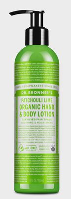 Dr Bronner , Organic Lotion- Patchouli Lime Dr Bronner , Organic Lotion- Patchouli Lime