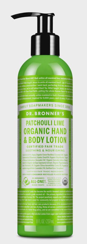 DR BRONNER , ORGANIC LOTION- PATCHOULI LIME