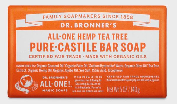 Dr Bronner , Pure Castile Soap Bar- Tea Tree