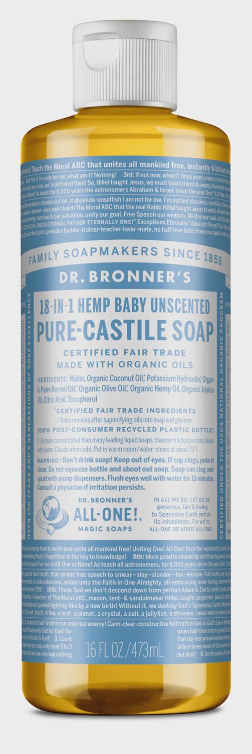 Dr Bronner , Castile Liquid Soap-Unscented