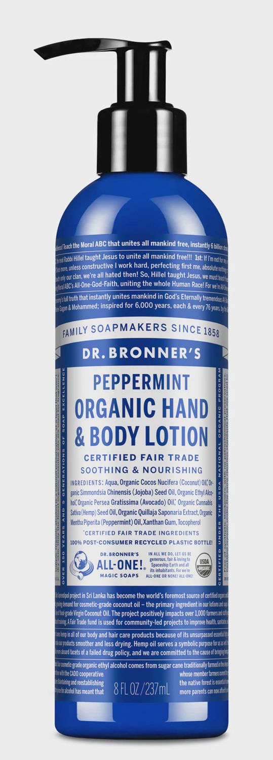 Dr Bronner , Organic Lotion-  Peppermint