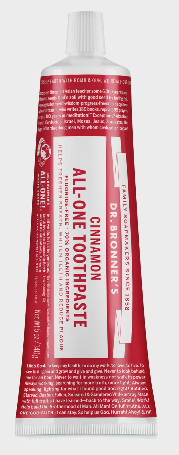 DR BRONNER , ALL-ONE TOOTHPASTE- CINNAMON