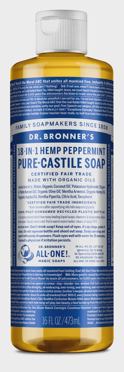 Dr Bronner , Castile Liquid Soap- Peppermint