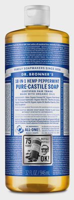 Dr Bronner , Pure-Castile Liquid Soap- Peppermint