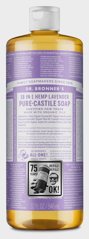 Dr Bronner , Lavender - Pure-Castile Liquid Soap Dr Bronner , Lavender - Pure-Castile Liquid Soap