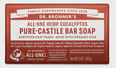 Dr Bronner , Pure Castile Soap Bar- Eucalyptus