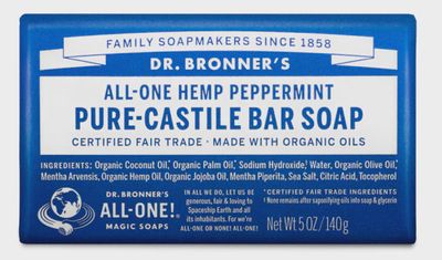 Dr Bronner , Pure Castile Soap Bar-Peppermint