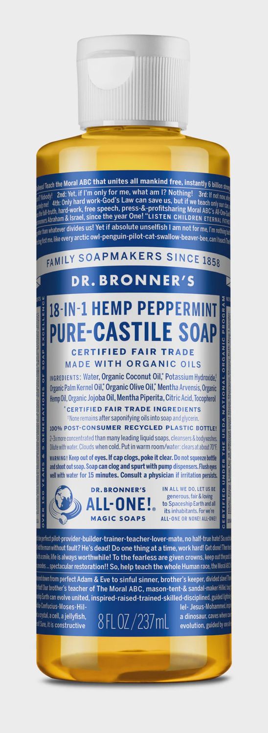 Dr Bronner , Peppermint  Pure-Castile Liquid Soap
