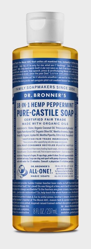 Dr Bronner , Peppermint Pure-Castile Liquid Soap Dr Bronner , Peppermint Pure-Castile Liquid Soap