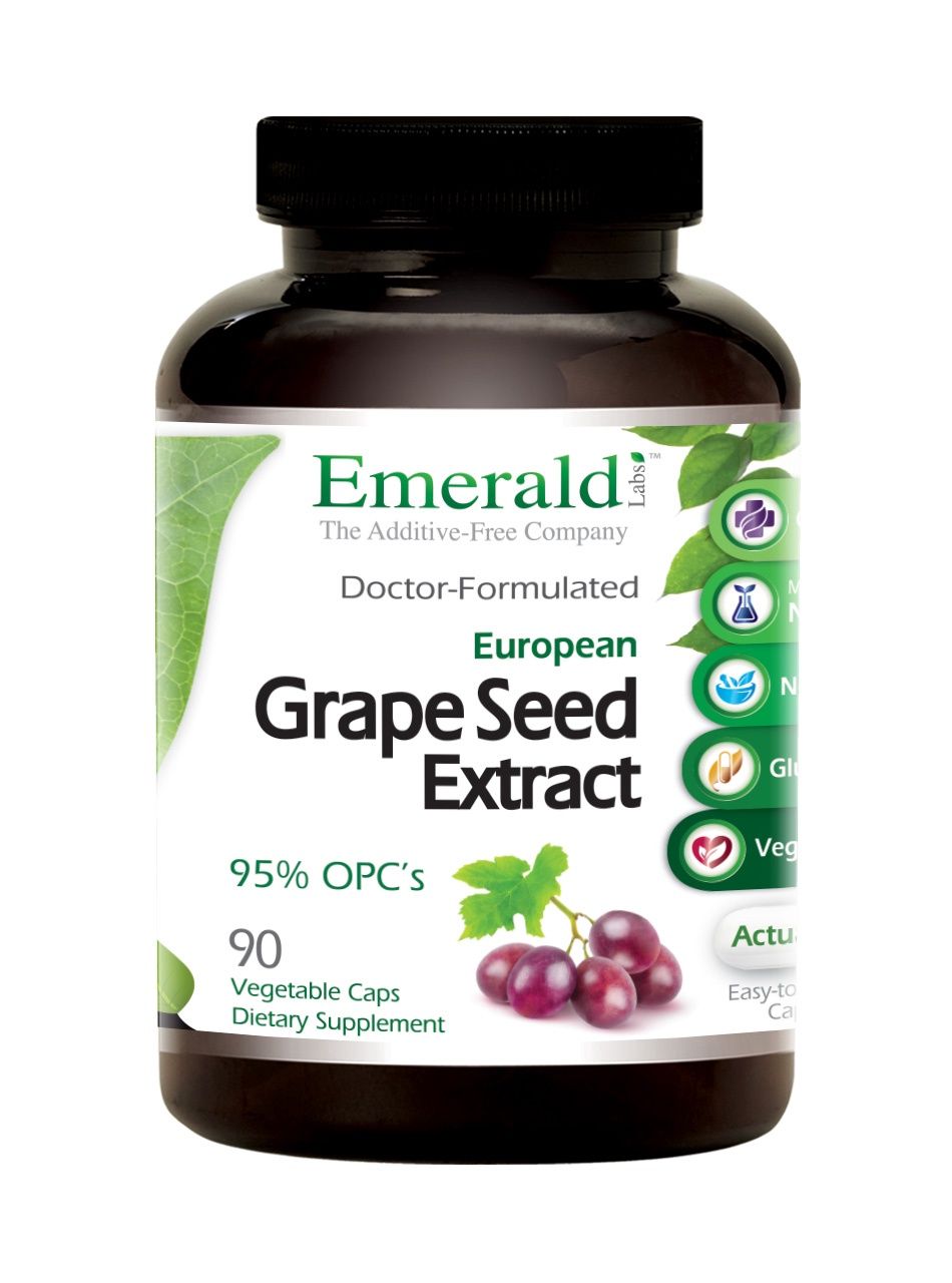 Emerald , Grape Seed Extract - 90 vcaps EUROPEAN EXTRACT & VEGAN