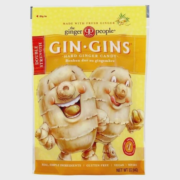 Ginger People , Gin Gins Double Strength Hard Ginger Candy Ginger People , Gin Gins Double Strength Hard Ginger Candy