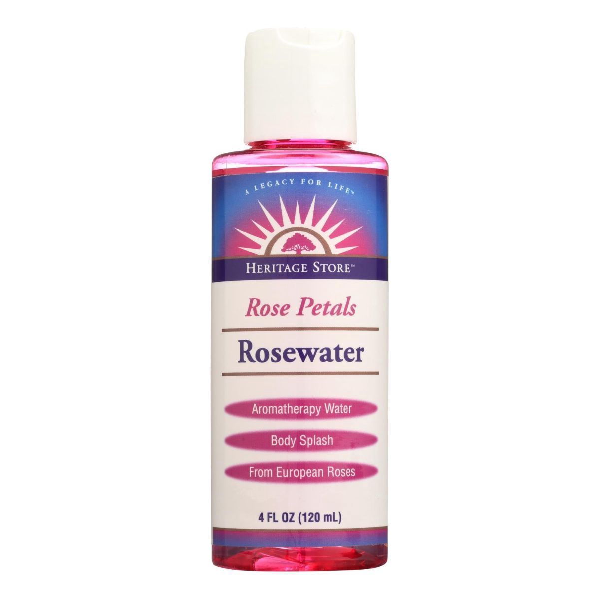 Heritage Store, Rosewater Facial Splash, 4 Fl Oz.