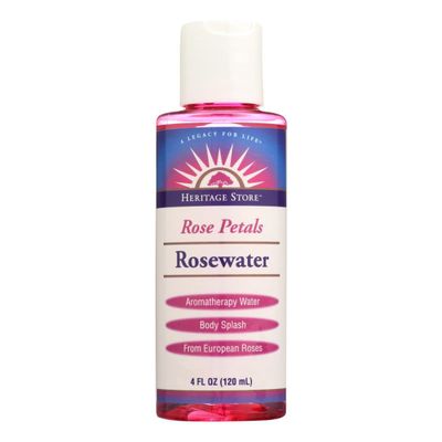 Heritage Store, Rosewater Facial Splash, 4 Fl Oz.