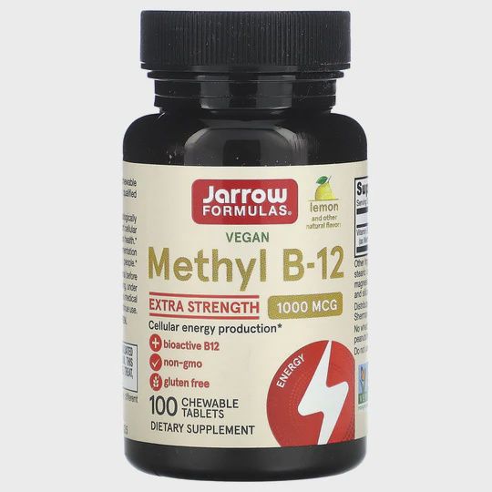 Jarrow, Methyl B-12, 1,000Mcg, 100 Vegan Chewable Tablets Jarrow, Methyl B-12, 1,000Mcg, 100 Vegan Chewable Tablets