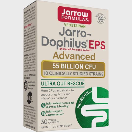 Jarrow, Jarro-Dophilus Eps, 55 Billion Cfu Ultra Gut Rescue 30 Caps