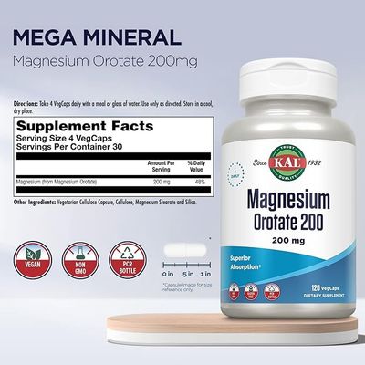 Kal , Magnesium Orotate 120Ct 200Mg