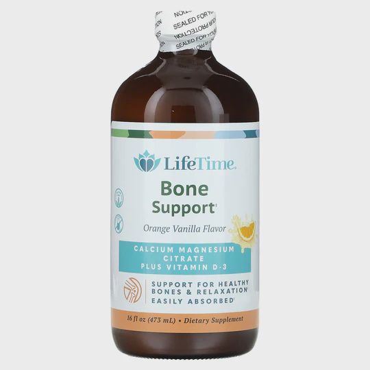 Lifetime, Bone Support, Calcium Magnesium Citrate, Orange Vanilla 16 Fl Oz.