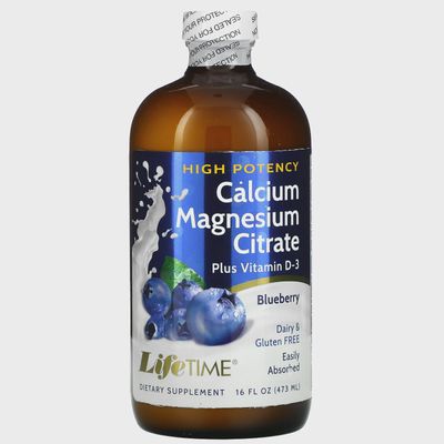 Lifetime , Lifetime, Calcium Magnesium Citrate Plus Vitamin D3, Blueberry, 16 Oz
