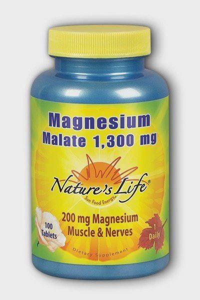 Natures Life , Magnesium Malate : 659: Tab, (Btl-Plastic) 1300Mg 100Ct