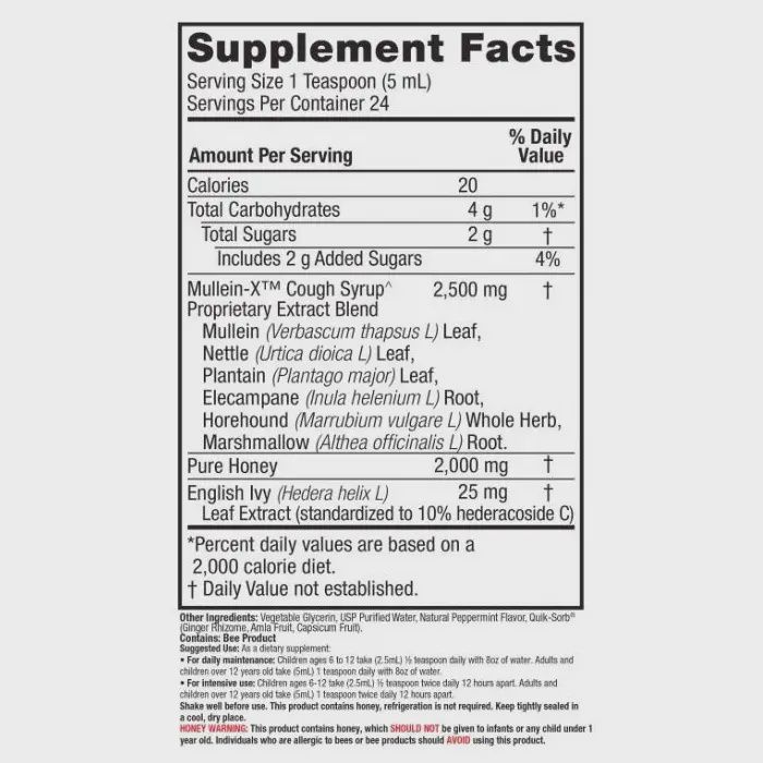 Natures Answer, Mulleinx Cough Syrup Multi - System