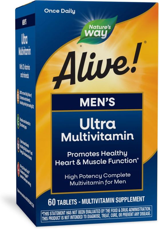 Nature's Way, Alive! Men's Ultra Multivitamin, 60 Tablets Nature's Way, Alive! Men's Ultra Multivitamin, 60 Tablets