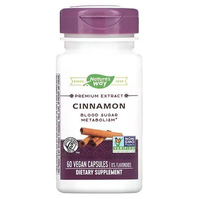 Natures Way , Cinnamon (Std) / 60 Veg Capsules