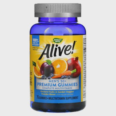 Natures Way , Alive!  Men’S 50+ Gummy Multi / 75 Ct