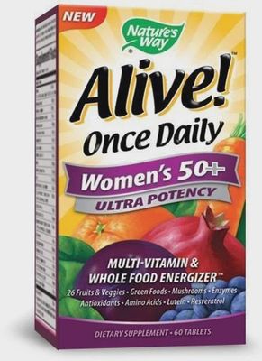 Natures Way , Alive! Once Daily Women’S 50+ Ultra Potency / 60 Tabs