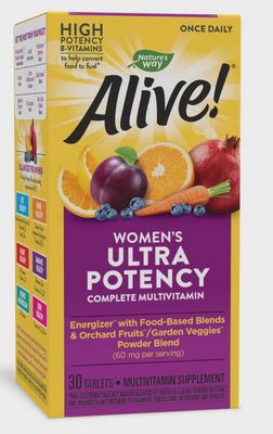 Natures Way , Alive!  Once Daily Women’S Ultra Potency