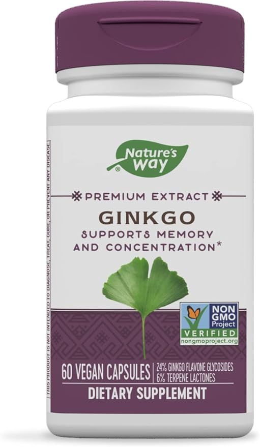 Natures Way , Ginkgo (Std) / 60 Veg Capsules