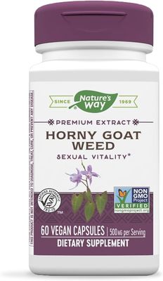 Natures Way , Horny Goat Weed (Std) / 60 Veg Capsules