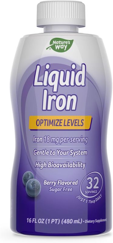Natures Way , Liquid Iron 18 Mg / 16 Oz Natures Way , Liquid Iron 18 Mg / 16 Oz