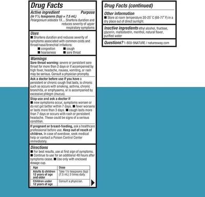 Natures Way , Umcka Coldcare Menthol Syrup