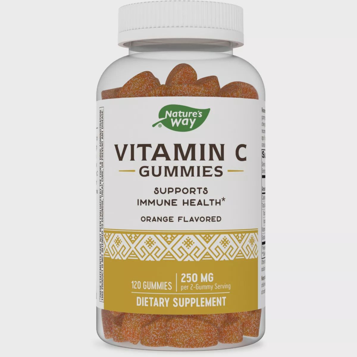 Natures Way , Vitamin C Gummies Orange Flavored 120 Ct.