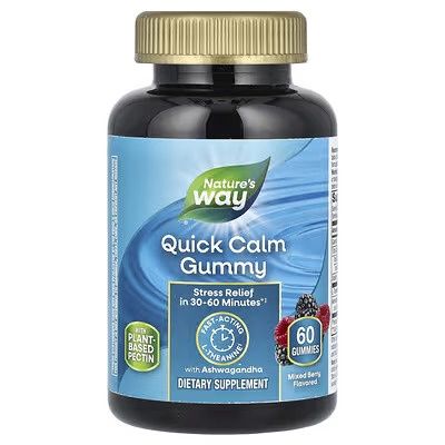 Natures Way. Quick Calm Gummies Mixed Berry Flavor 60 Ct.