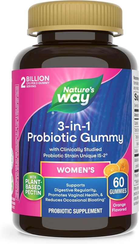 Natures Way, 3-In-1 Women's Probiotic Gummy 60 Ct.