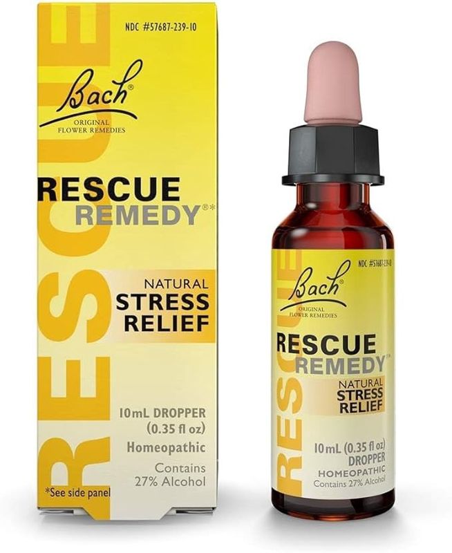Nelson Bach , Original Flower Remedies, Rescue Remedy, Natural Stress Relief, 0.35 Fl Oz (10 Ml)