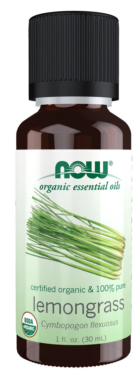 Now Essential Oils , Lemongrass Oil, Organic - 1 Fl. Oz.