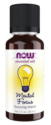 Now Essential Oils , Mental Focus Oil Blend - 1 Fl. Oz.